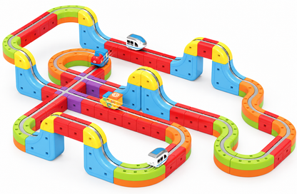 Kit Expert de Wonderail: circuito grande con cruce y columnas